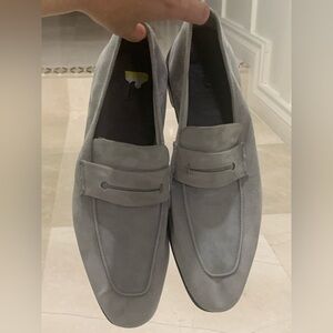 ZEGNA Men's Suede Penny Loafers Shoes Size 10 EU / 11 US